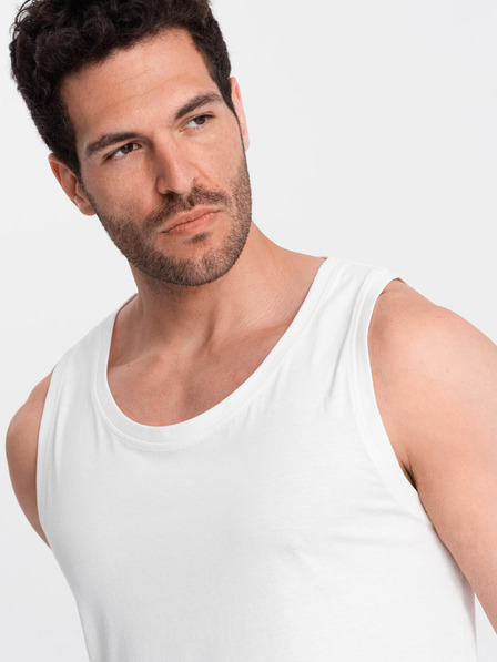 Ombre Clothing Tricou de bază din bumbac alb pentru bărbați Ombre Clothing