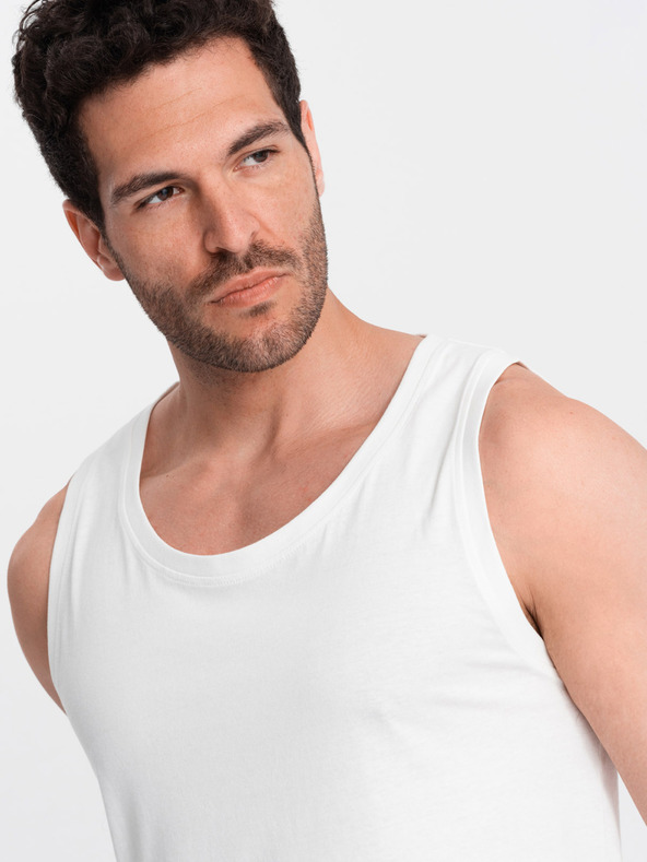 Ombre Clothing Tricou de bază din bumbac alb pentru bărbați Ombre Clothing