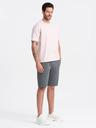 Ombre Clothing Pantaloni scurți de trening de bază gri pentru bărbați Ombre Clothing