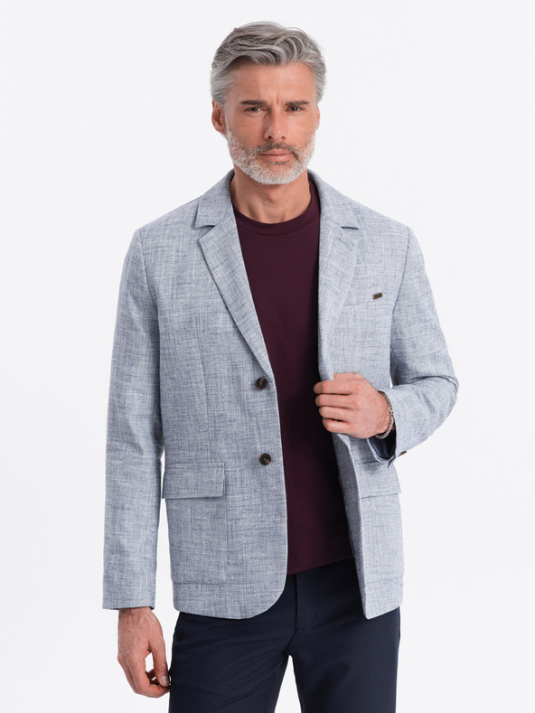 Ombre Clothing Blazer albastru deschis pentru bărbați Ombre Clothing
