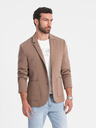 Ombre Clothing Blazer bărbătesc bej cu buzunare Ombre Clothing