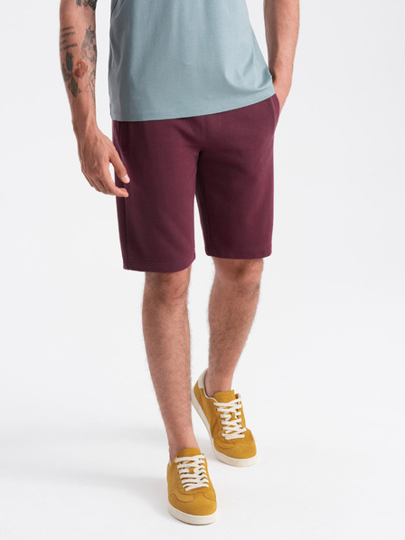 Ombre Clothing Pantaloni scurți de trening de bază Burgundy pentru bărbați Ombre Clothing