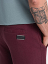 Ombre Clothing Pantaloni scurți de trening de bază Burgundy pentru bărbați Ombre Clothing