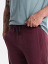 Ombre Clothing Pantaloni scurți de trening de bază Burgundy pentru bărbați Ombre Clothing