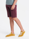 Ombre Clothing Pantaloni scurți de trening de bază Burgundy pentru bărbați Ombre Clothing