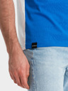Ombre Clothing Tricou din bumbac alb și albastru pentru bărbați Ombre Clothing