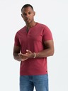 Ombre Clothing Tricou roșu cu gât rotund pentru bărbați Ombre Clothing