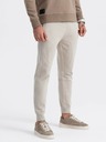 Ombre Clothing Pantaloni de trening jogger bej pentru bărbați Ombre Clothing