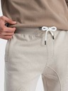 Ombre Clothing Pantaloni de trening jogger bej pentru bărbați Ombre Clothing
