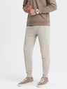 Ombre Clothing Pantaloni de trening jogger bej pentru bărbați Ombre Clothing