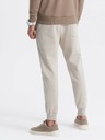 Ombre Clothing Pantaloni de trening jogger bej pentru bărbați Ombre Clothing