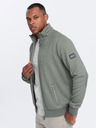 Ombre Clothing Jachetă kaki pentru bărbați cu guler înalt și interior din fleece Ombre Clothing