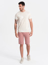 Ombre Clothing Pantaloni scurți de trening de bază roz pentru bărbați Ombre Clothing
