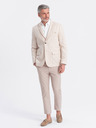 Ombre Clothing Blazer crem pentru bărbați Ombre Clothing