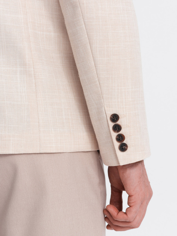Ombre Clothing Blazer crem pentru bărbați Ombre Clothing