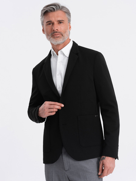 Ombre Clothing Blazer negru pentru bărbați cu buzunare Îmbrăcăminte Ombre