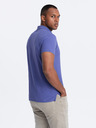 Ombre Clothing Tricou polo de bază violet pentru bărbați Ombre Clothing