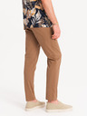 Ombre Clothing Pantaloni chino maro pentru bărbați cu curea decorativă Ombre Clothing