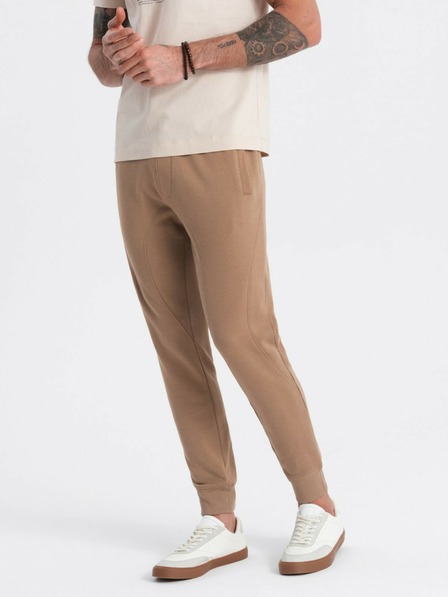 Ombre Clothing Pantaloni jogger maro pentru bărbați Ombre Clothing