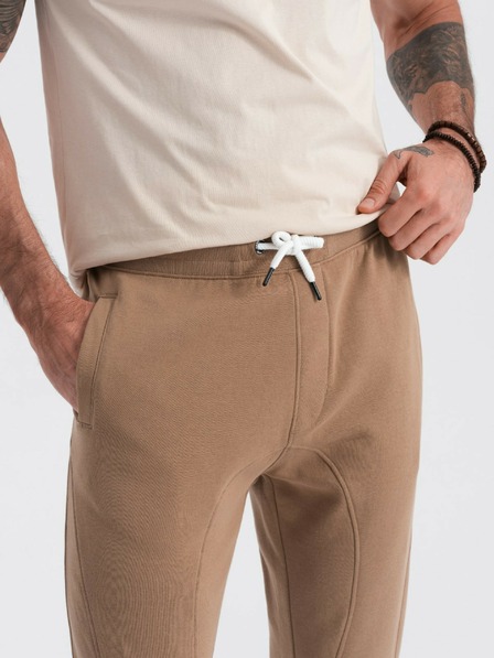 Ombre Clothing Pantaloni jogger maro pentru bărbați Ombre Clothing