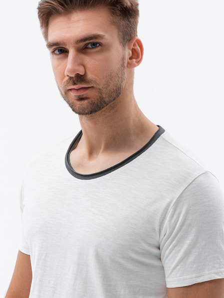 Ombre Clothing Tricou crem pentru bărbați Ombre Clothing