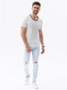 Ombre Clothing Tricou crem pentru bărbați Ombre Clothing