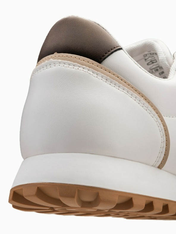 Ombre Clothing Adidași pentru bărbați bej și alb Ombre Clothing