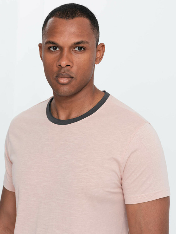 Ombre Clothing Tricou roz pentru bărbați Ombre Clothing