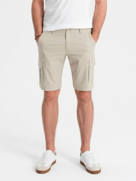 Ombre Clothing Pantaloni scurți cargo bej pentru bărbați Ombre Clothing
