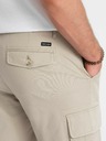 Ombre Clothing Pantaloni scurți cargo bej pentru bărbați Ombre Clothing