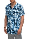 Ombre Clothing Tricou cu mânecă scurtă cu model pentru bărbați, alb Mod Ombre Clothing