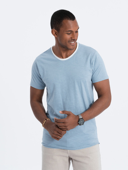 Ombre Clothing Cămașă bărbătească albastră Ombre Clothing