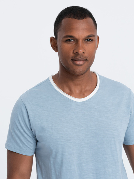 Ombre Clothing Cămașă bărbătească albastră Ombre Clothing