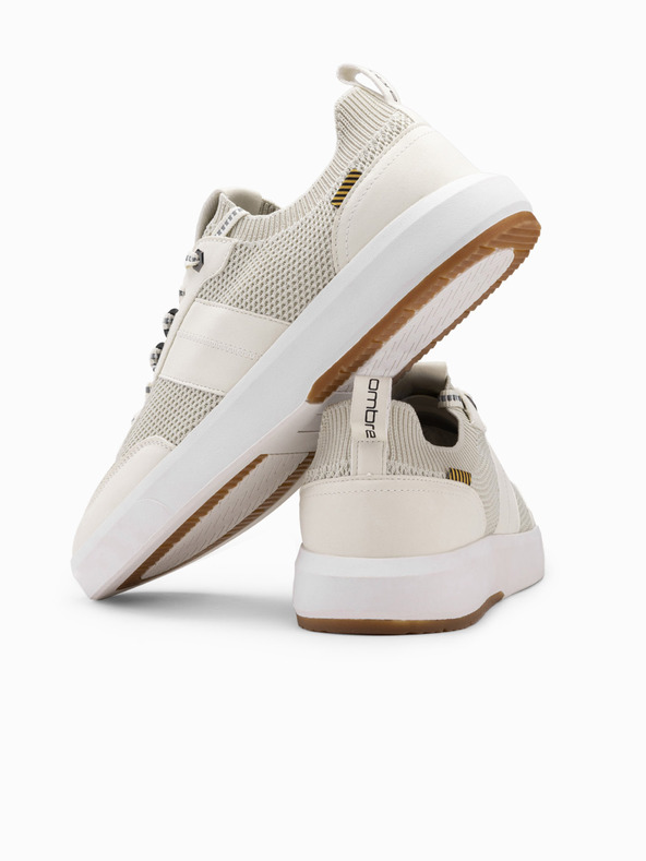 Ombre Clothing Adidași slip-on bej pentru bărbați Ombre Clothing