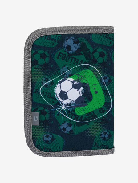 BAAGL  Geantă pentru creioane școlare verde cu un singur nivel Baagl Football