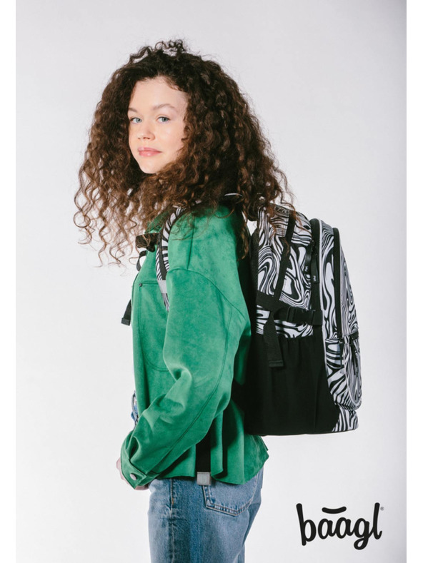 BAAGL  Rucsac școlar negru Baagl Core Mixture