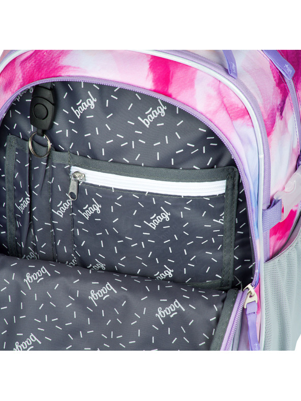 BAAGL  Rucsac școlar roz Baagl Core Painting