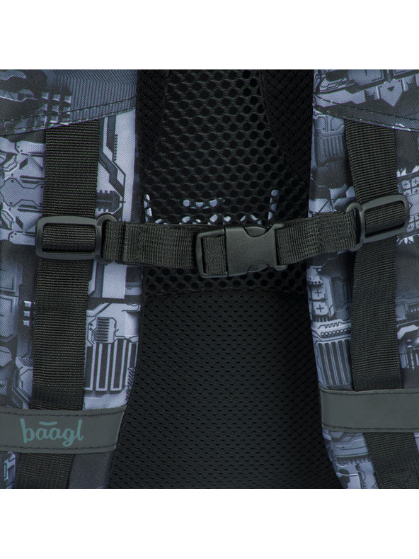 BAAGL  Rucsac de școală Baagl Core Technic gri