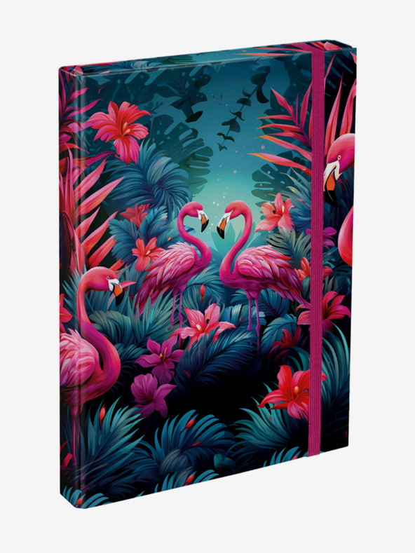 BAAGL  Dosare roz pentru caiete școlare A4 Baagl Flamingos