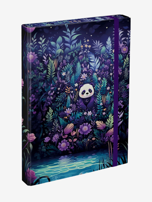 BAAGL  Coperte pentru caiete școlare violet A4 Baagl Jungle Panda