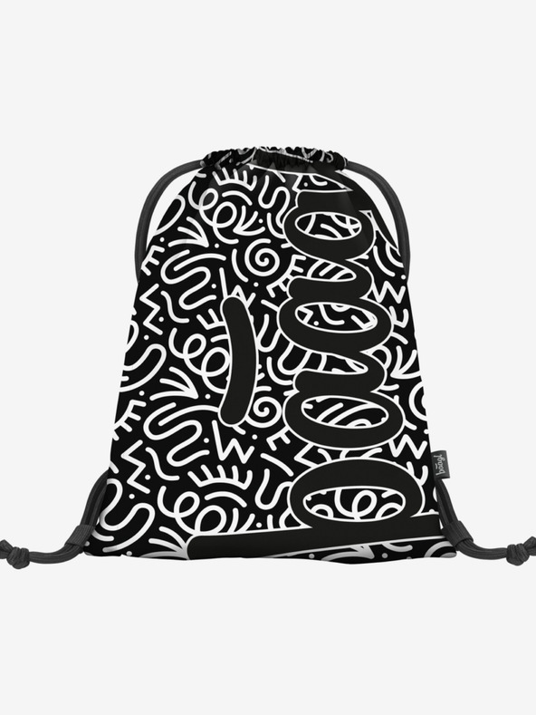 BAAGL  Set școlar negru cu model - rucsac, penar, geantă Baagl Core Element