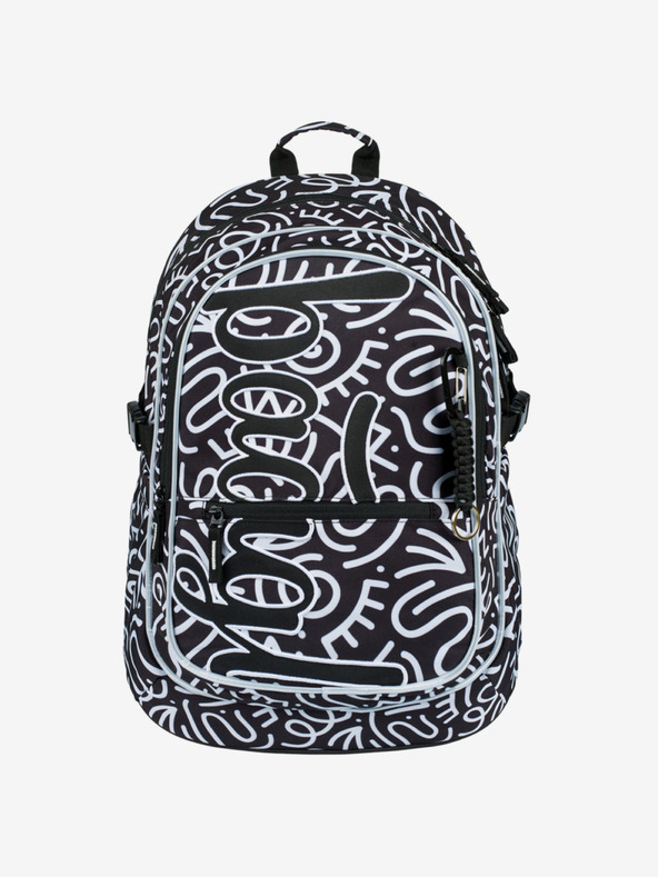 BAAGL  Set școlar negru cu model - rucsac, penar, geantă Baagl Core Element