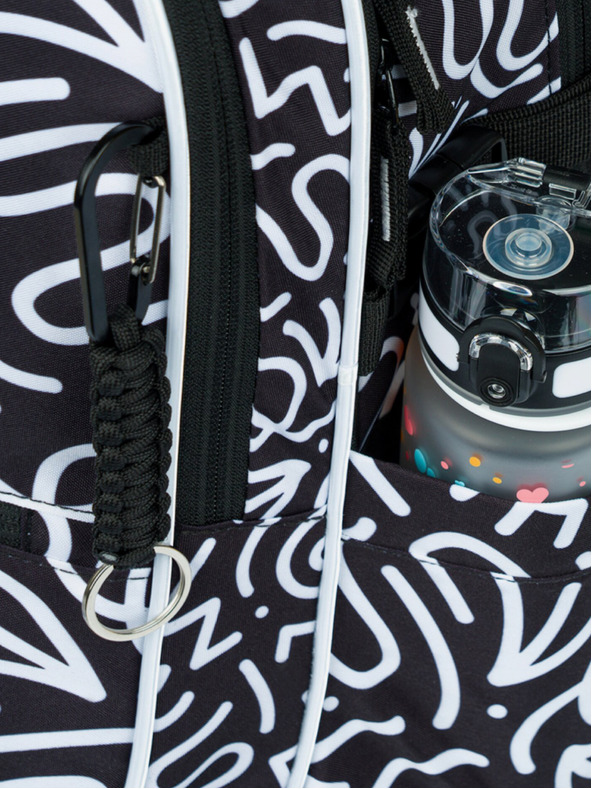 BAAGL  Set școlar negru cu model - rucsac, penar, geantă Baagl Core Element