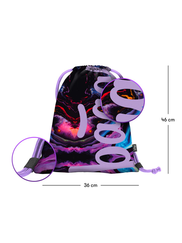 BAAGL  Set școlar violet - rucsac, penar, geantă Baagl Core Marble