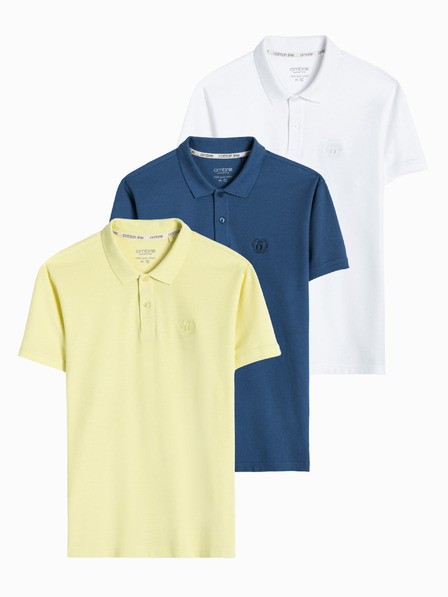 Ombre Clothing Tricou polo pentru bărbați din tricot pique, pachet de 3 Ombre Clothing