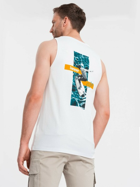 Ombre Clothing Tricou bărbătesc din bumbac cu imprimeu Summer Vibe Îmbrăcăminte Ombre