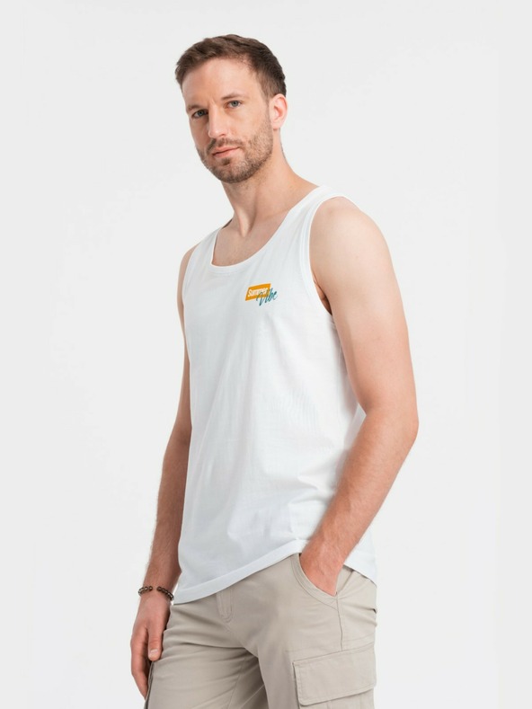 Ombre Clothing Tricou bărbătesc din bumbac cu imprimeu Summer Vibe Îmbrăcăminte Ombre