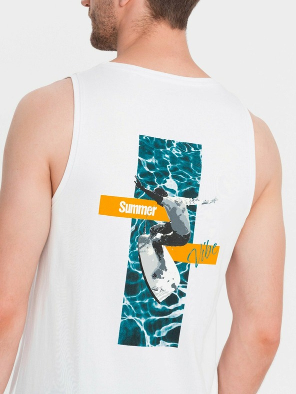 Ombre Clothing Tricou bărbătesc din bumbac cu imprimeu Summer Vibe Îmbrăcăminte Ombre