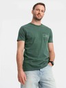 Ombre Clothing Tricou de bumbac pentru bărbați cu buzunar imprimat Ombre Streetstyle Ombre Îmbrăcăminte Ombre