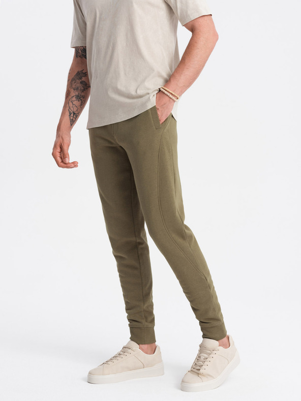 Ombre Clothing Pantaloni de trening bărbați din bumbac BASIC Ombre Clothing